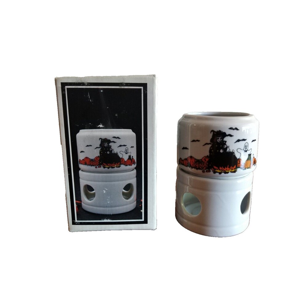 Vtg 80s LE K Industries Fragrance Scenter Potpourri Warmer Halloween Witch Ghost